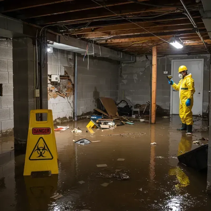 Flooded Basement Electrical Hazard in Pearl River County, MS Property